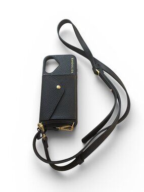 NWT Bandolier Hailey Crossbody Phone Case for iPhone 16 - Black/Gold - MSRP $124
